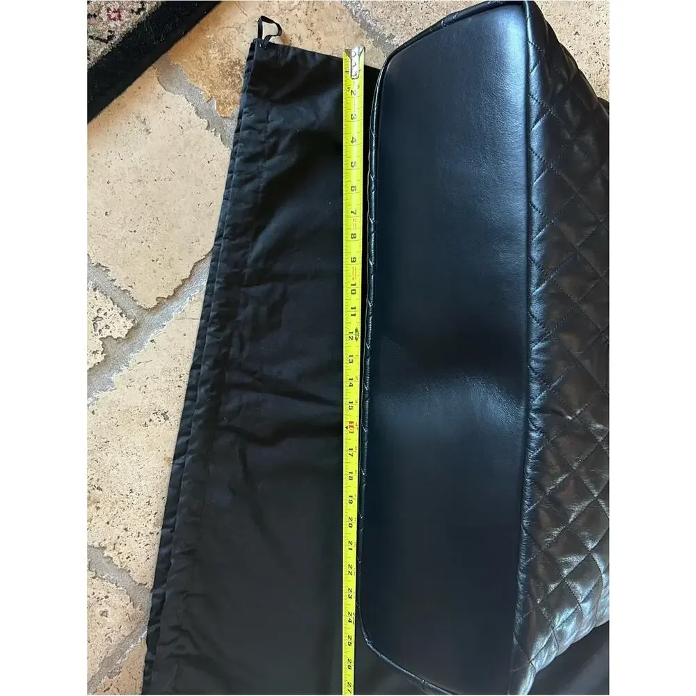 Saint Laurent YSL monogram ES giant Black Quilted Leather travel bag made Italy